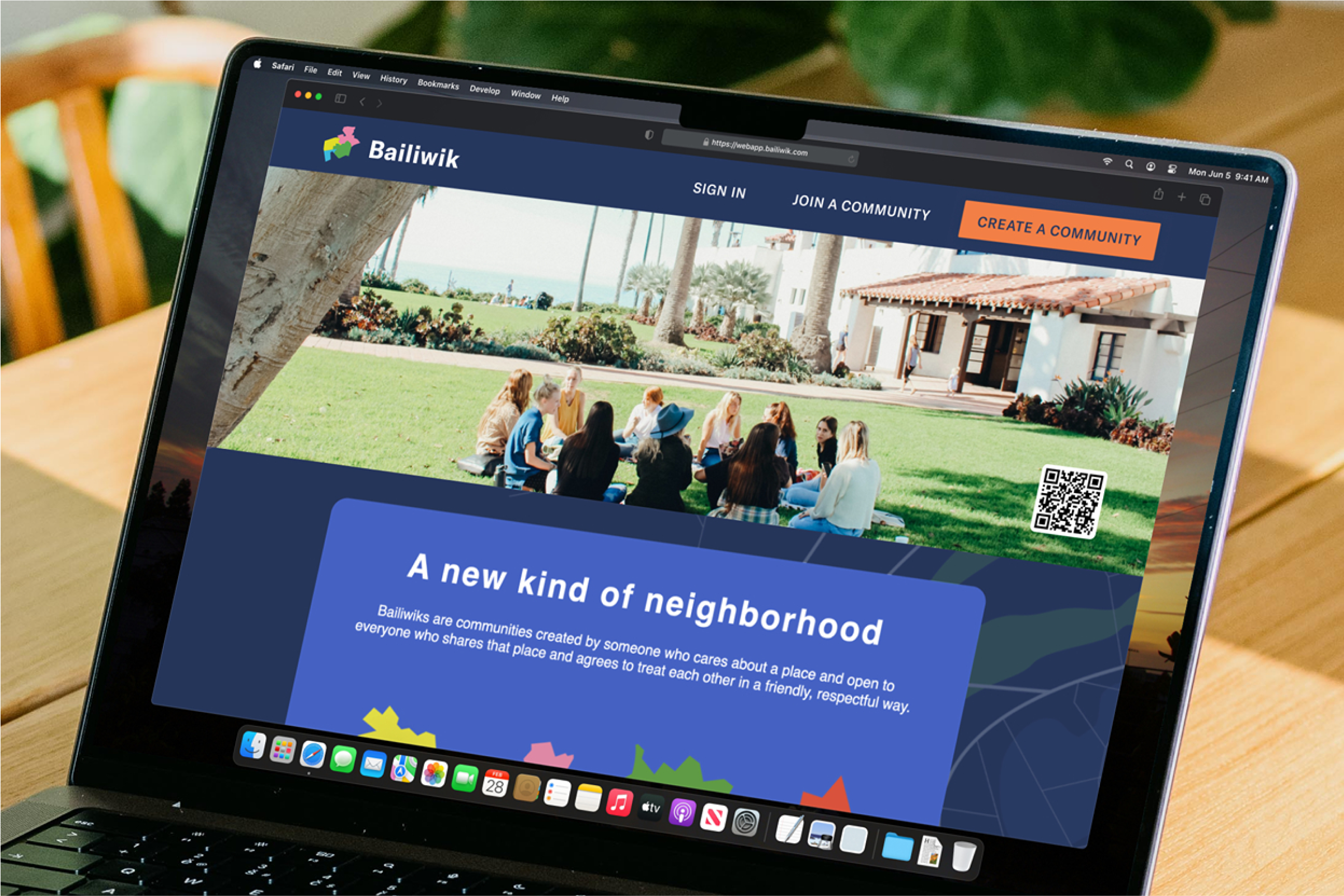 Bailiwik landing page mockup