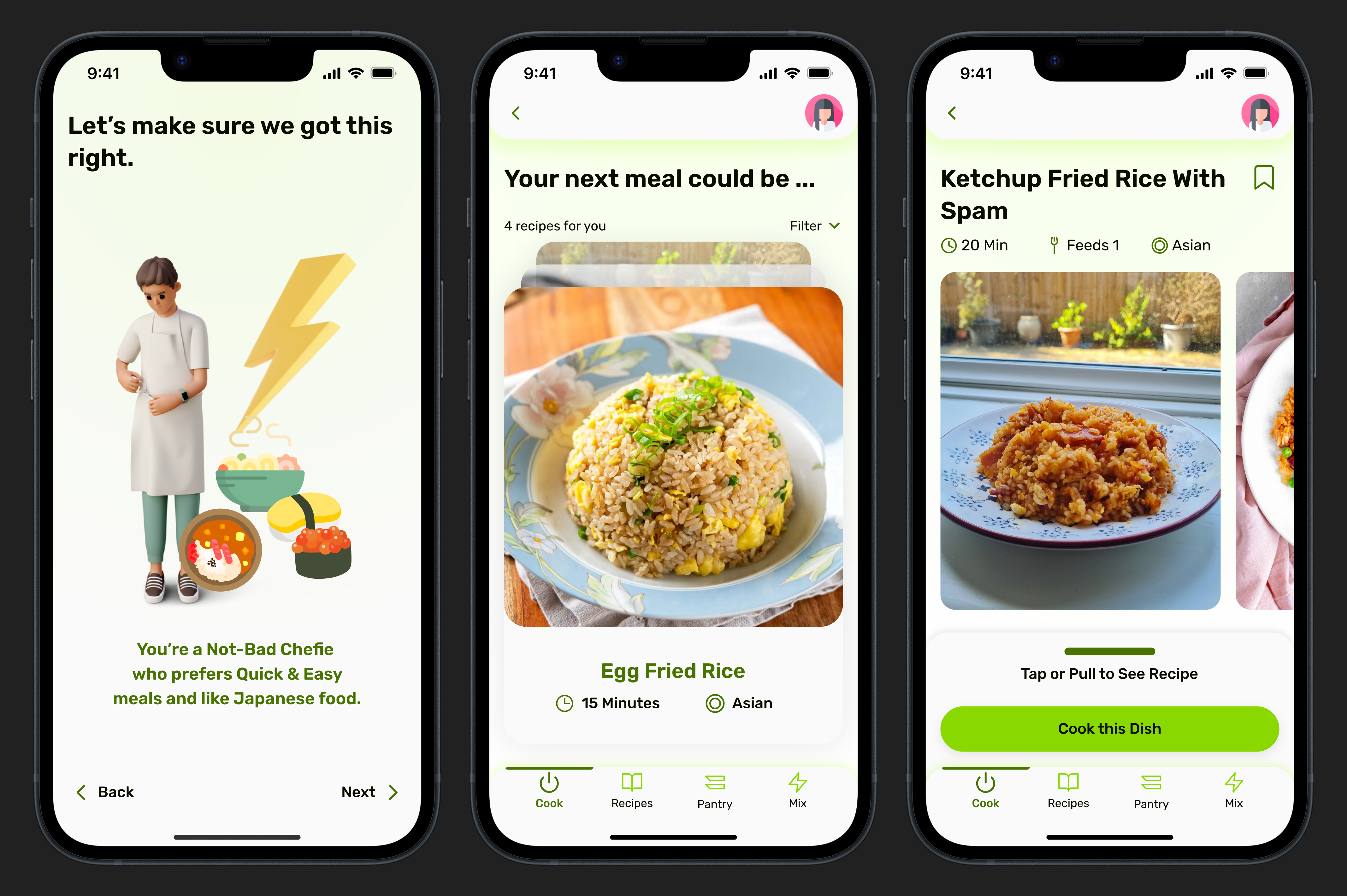 Chefie iOS mockup