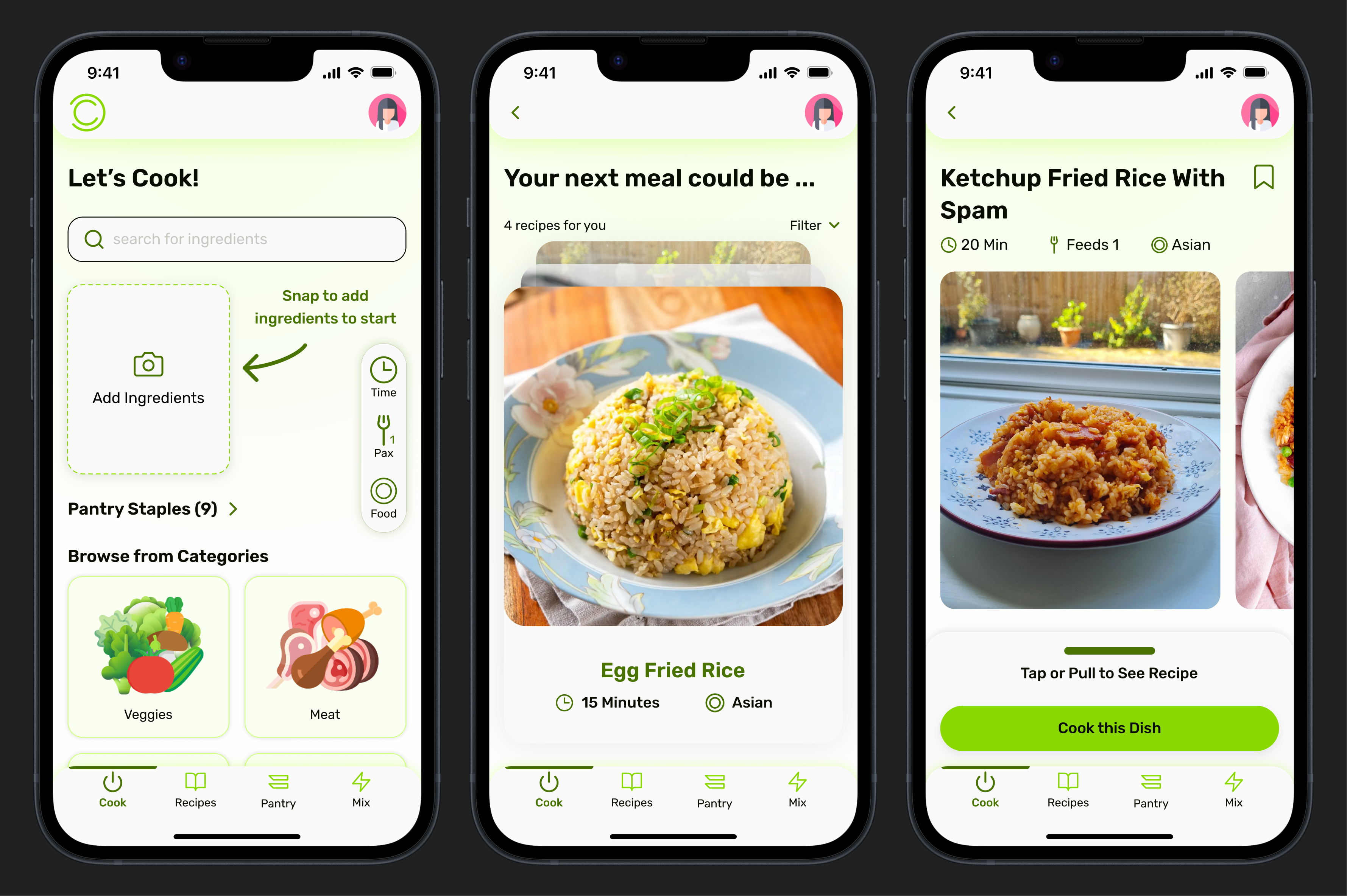 Chefies enter their ingrdients and get recipe recommendations