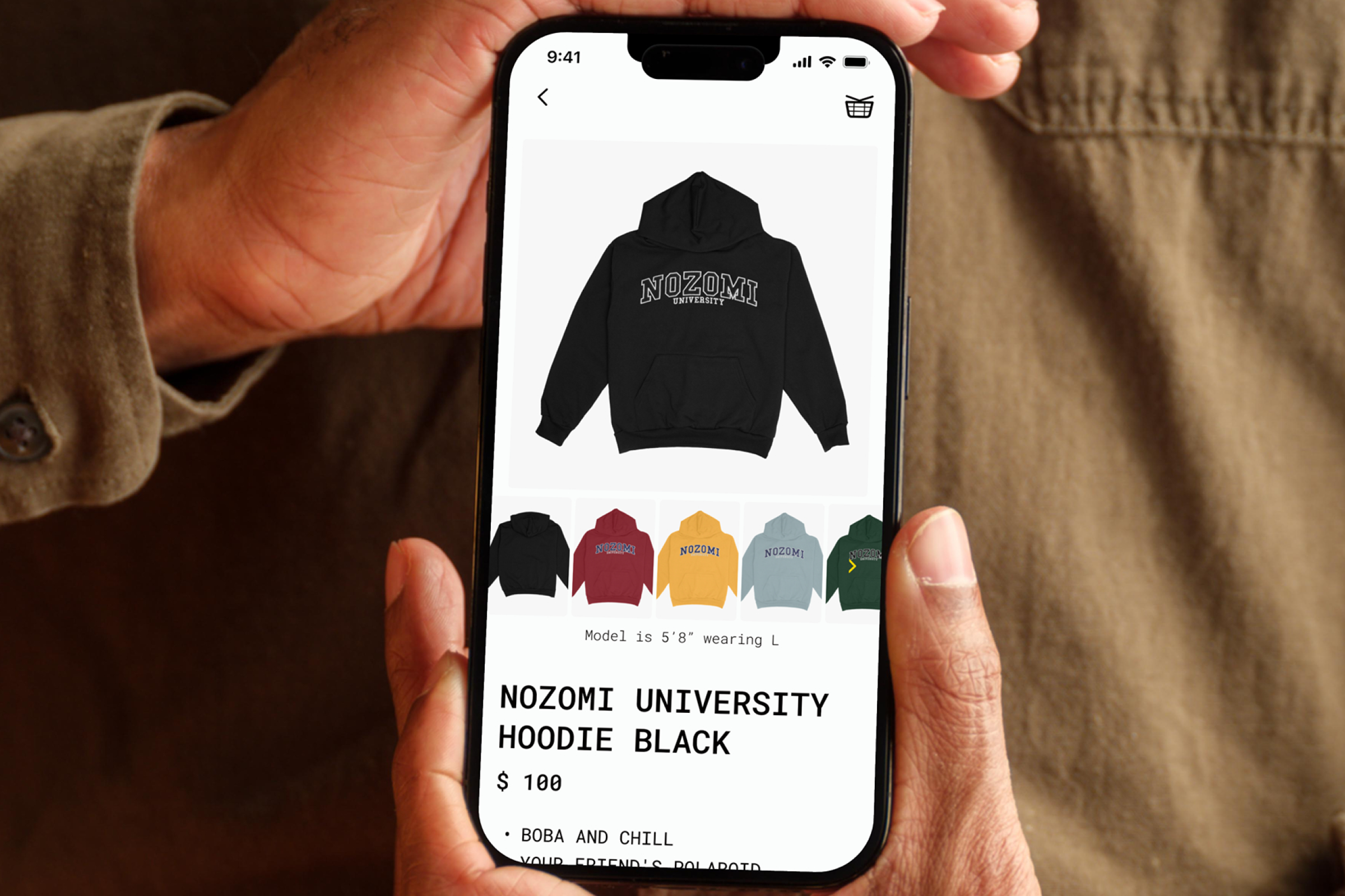 MiraiMart storefront mockup
